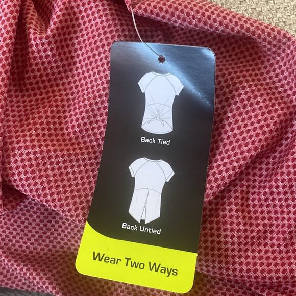 Athletic Works Active Drawstring Tie Back Short Sleeve T-Shirt - Picture 6 of 7